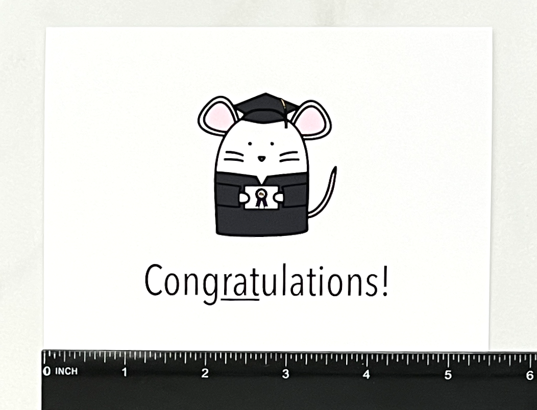Lab Rat Graduation Card