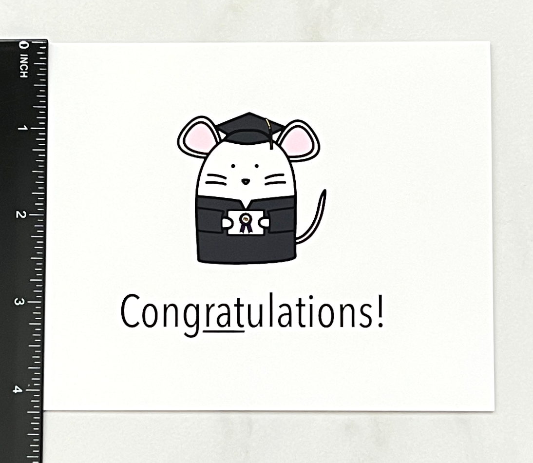 Lab Rat Graduation Card