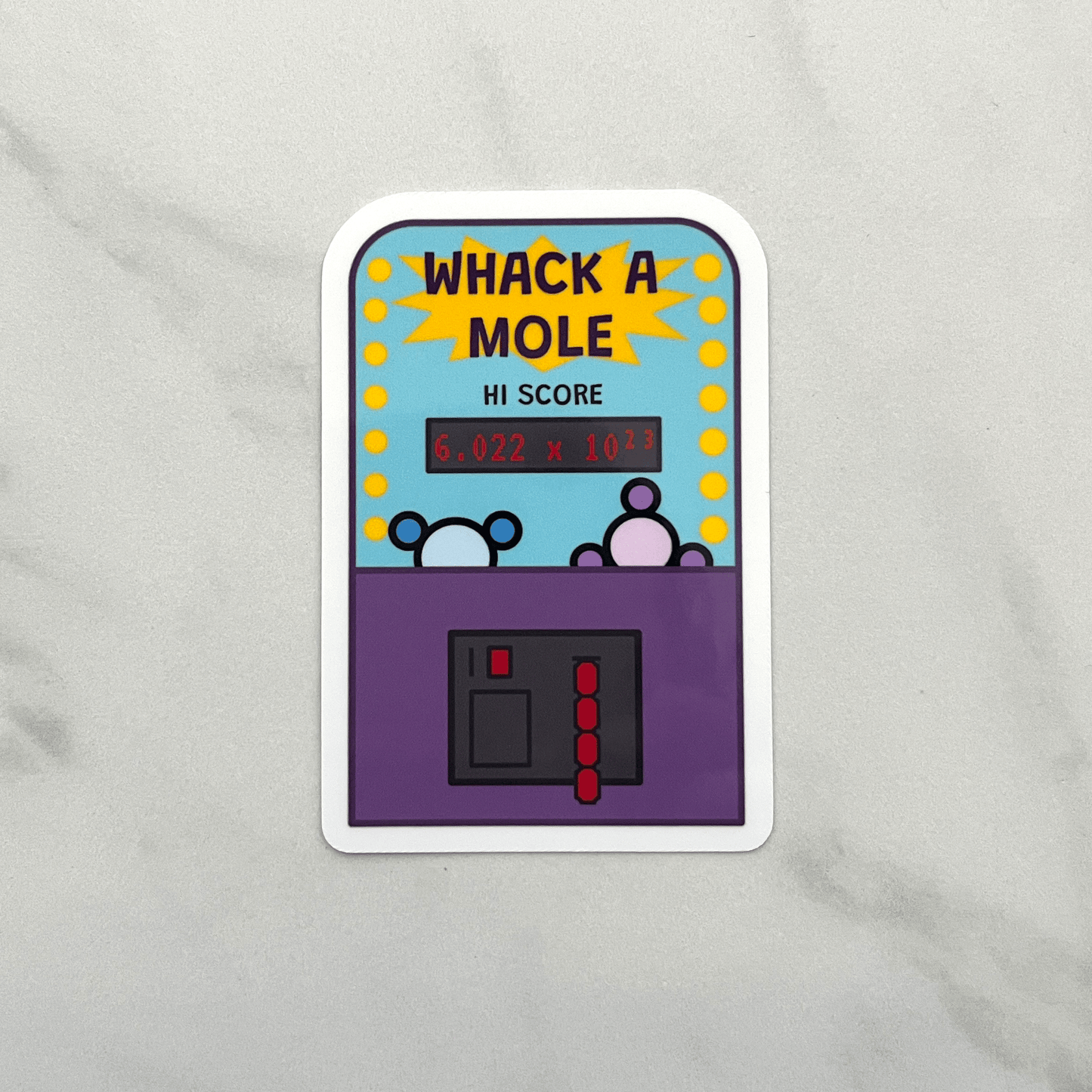 Whack a Mole Sticker