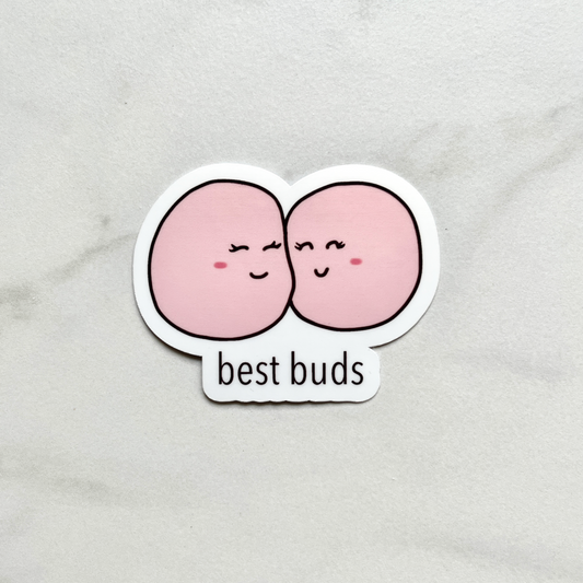 2 yeast cells above the text best buds