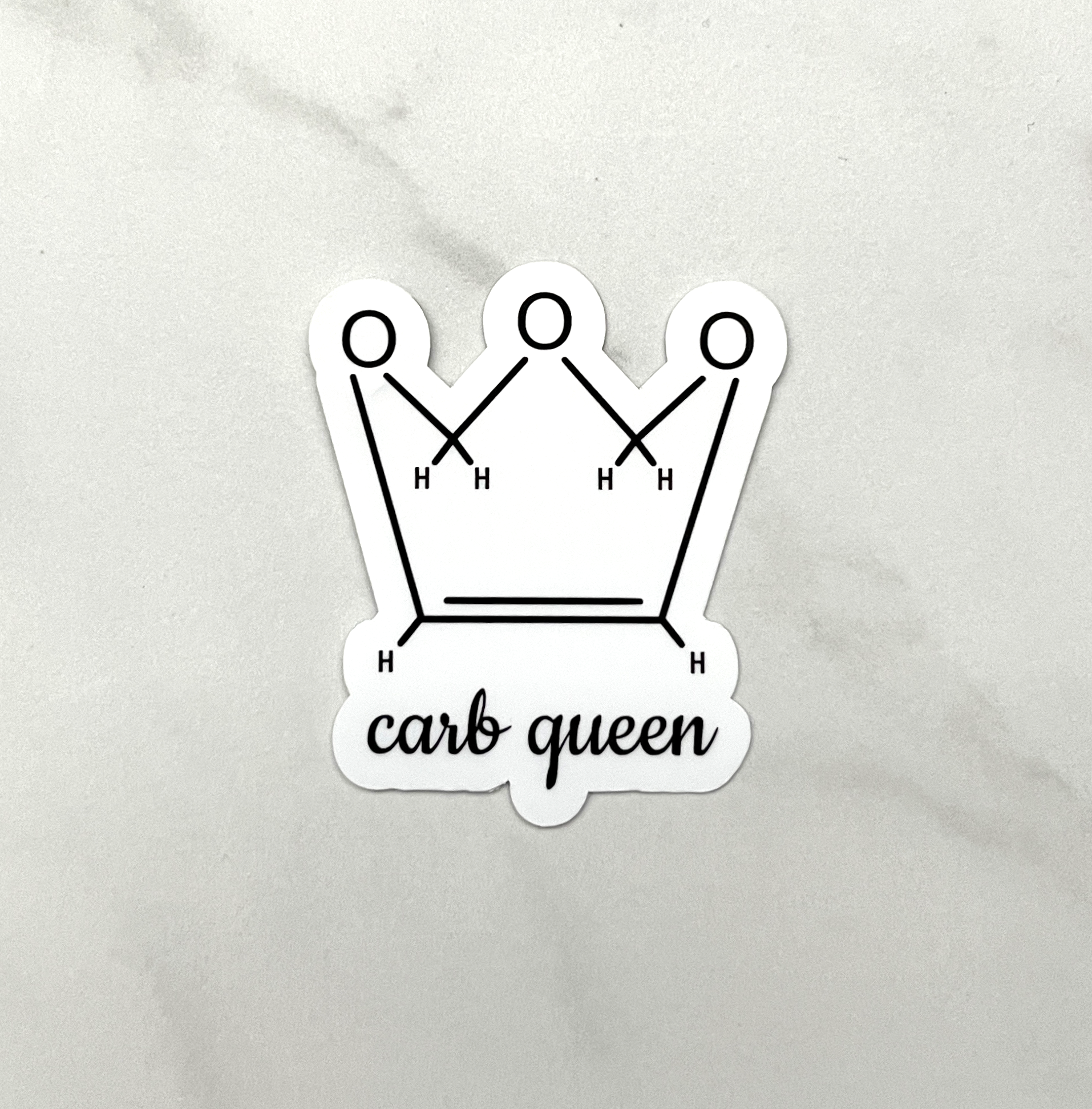 Carb Queen Chemistry Sticker – Microbe Doodles