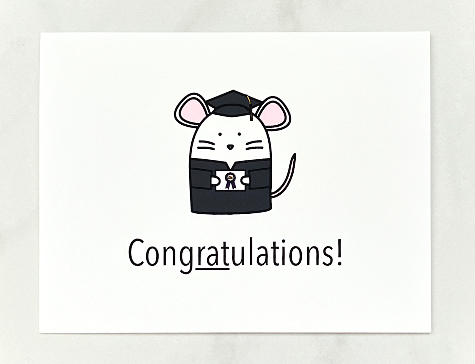 Lab Rat Laboratory Graduation Card – Microbe Doodles