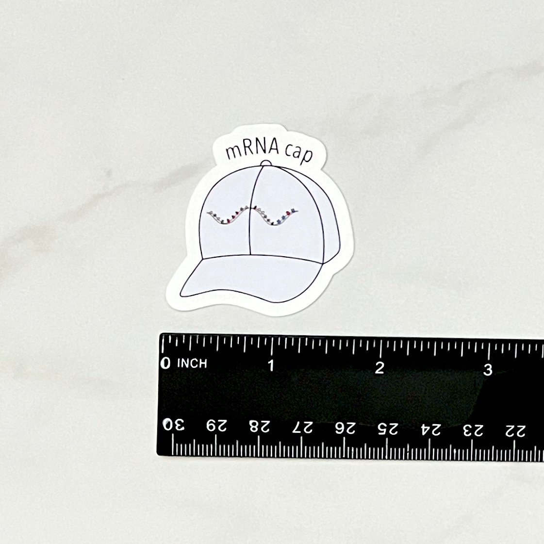 Mrna Sticker mRNA Cap Biology Sticker – Microbe Doodles