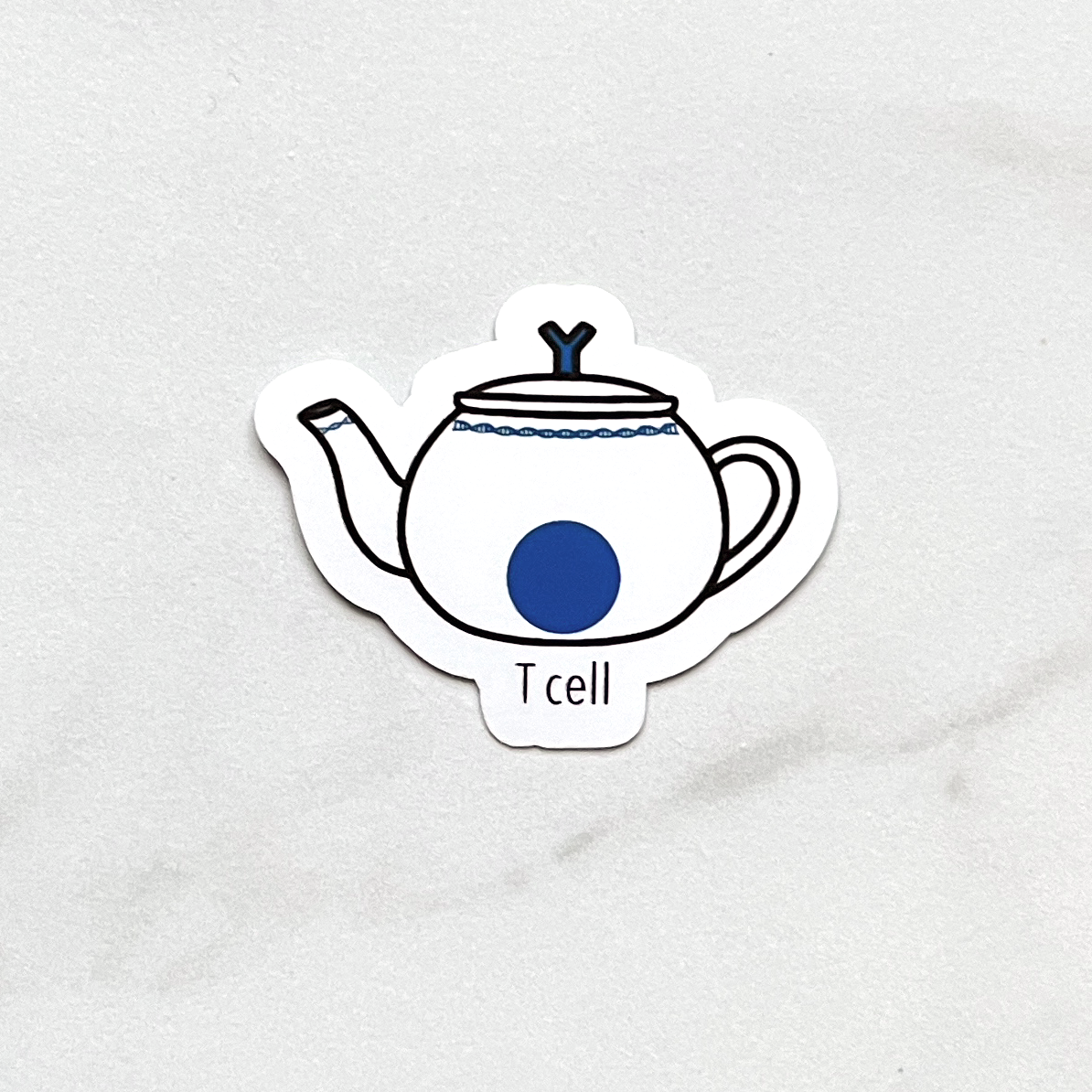 T Cell Immunology Sticker – Microbe Doodles